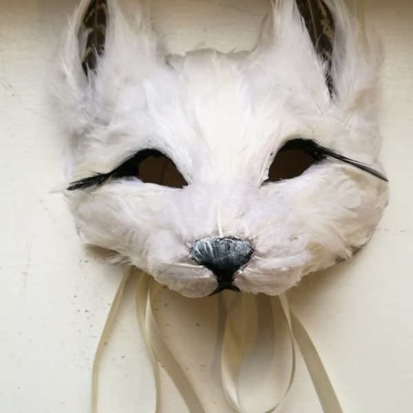 Children's Luxury White Fox Cub Mask - Bespoke Masks, Headdresses ...